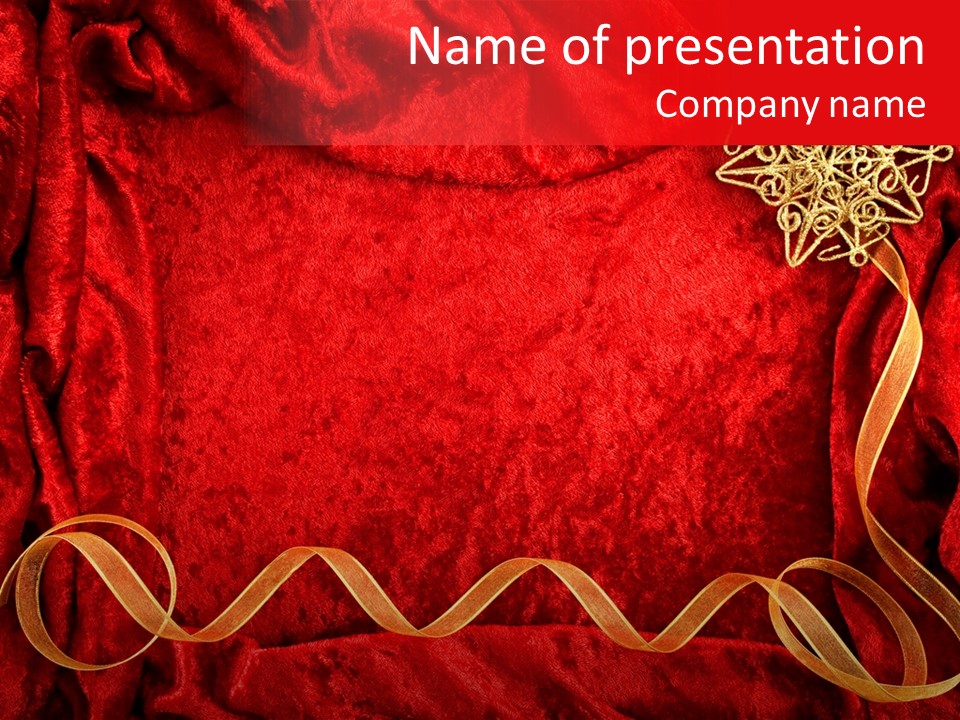 Red And Gold Christmas Background PowerPoint Template