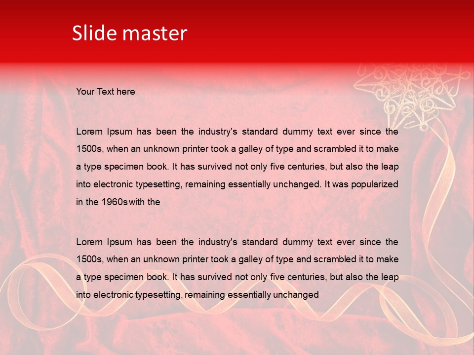 Red And Gold Christmas Background PowerPoint Template