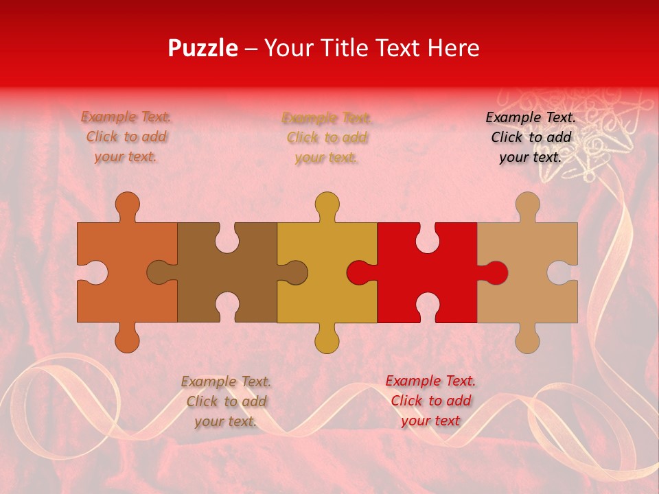 Red And Gold Christmas Background PowerPoint Template