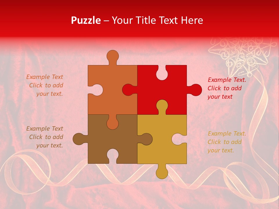Red And Gold Christmas Background PowerPoint Template