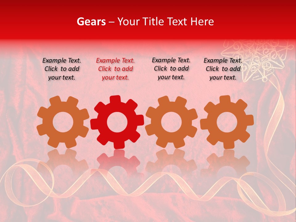 Red And Gold Christmas Background PowerPoint Template