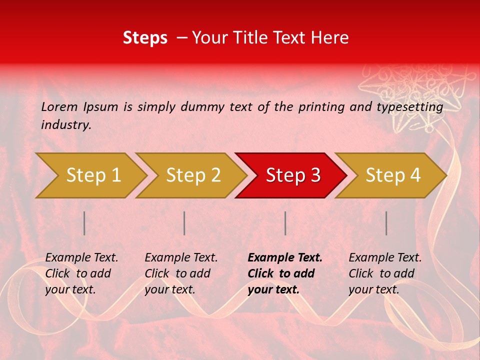 Red And Gold Christmas Background PowerPoint Template