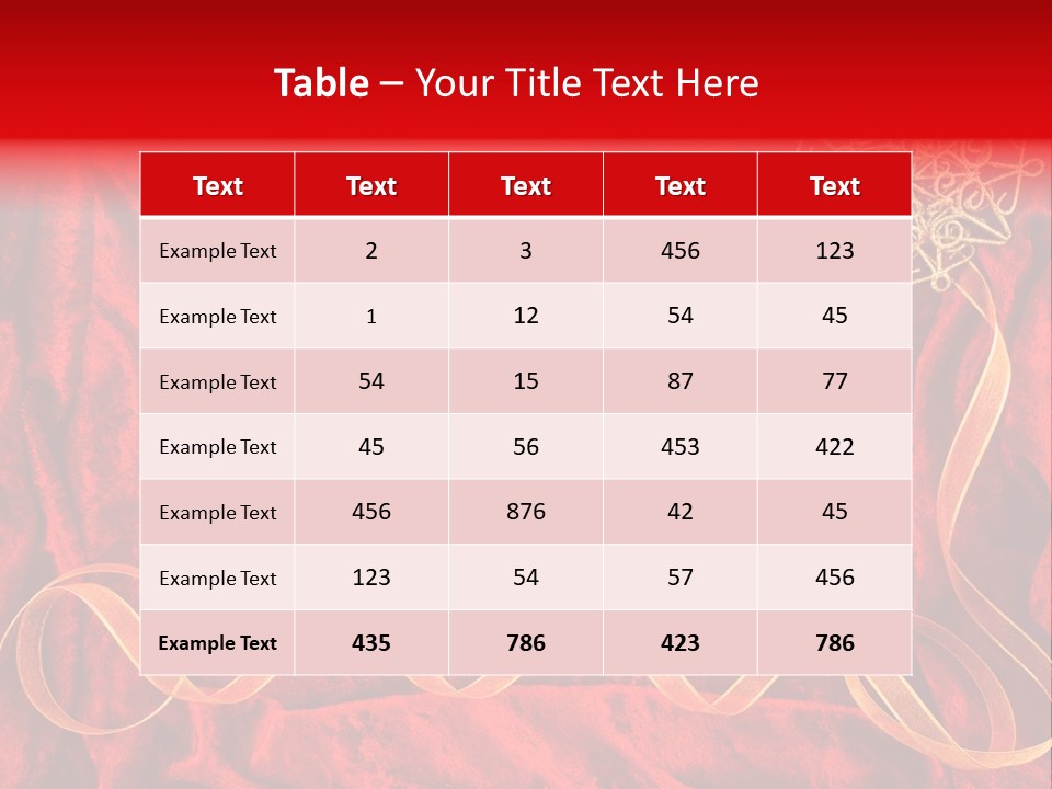 Red And Gold Christmas Background PowerPoint Template