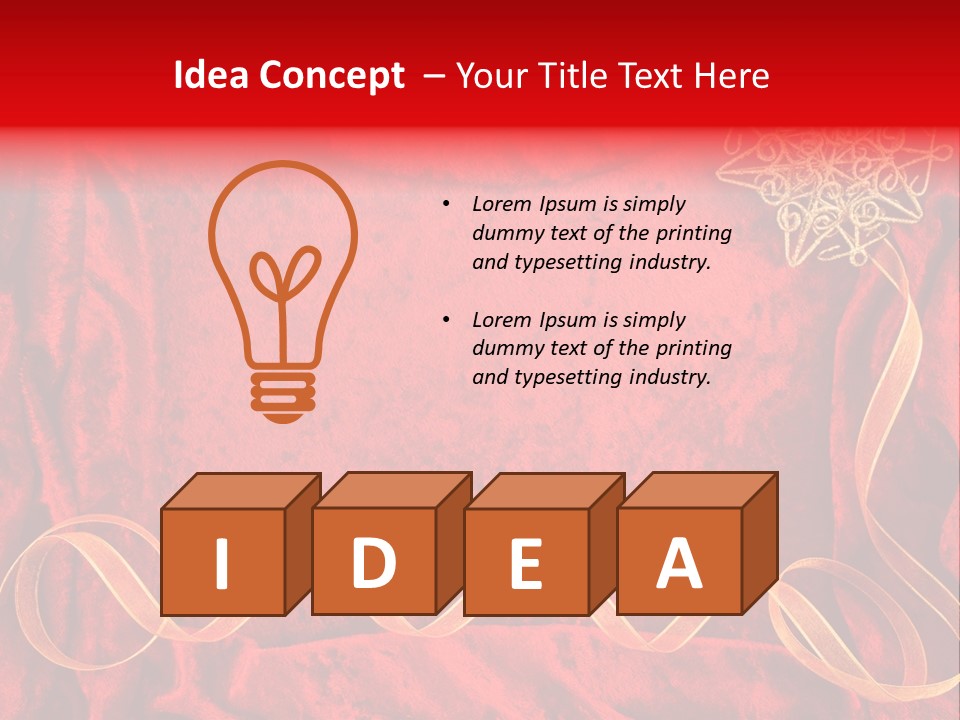 Red And Gold Christmas Background PowerPoint Template