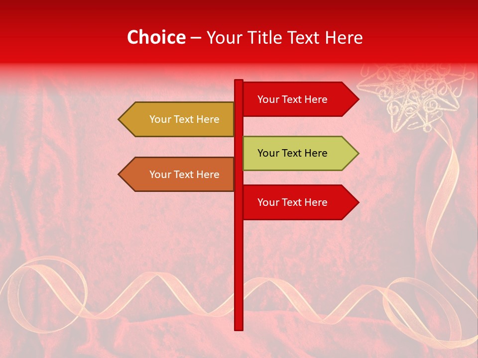 Red And Gold Christmas Background PowerPoint Template