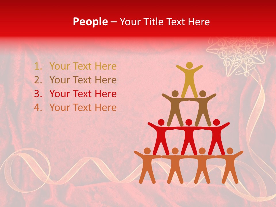 Red And Gold Christmas Background PowerPoint Template