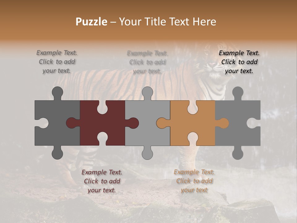 Striped Tiger PowerPoint Template