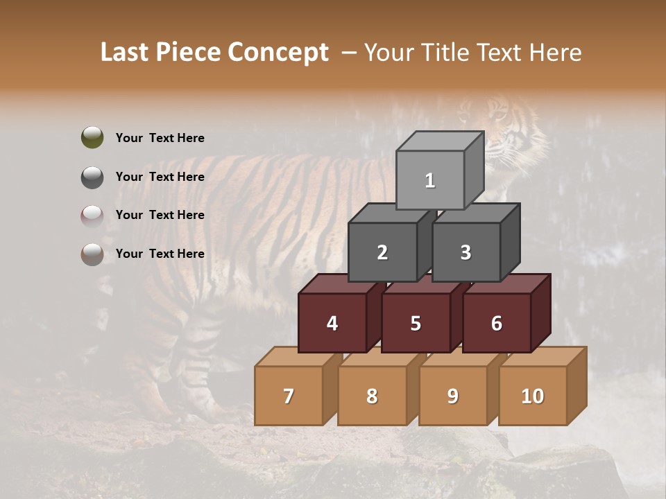 Striped Tiger PowerPoint Template