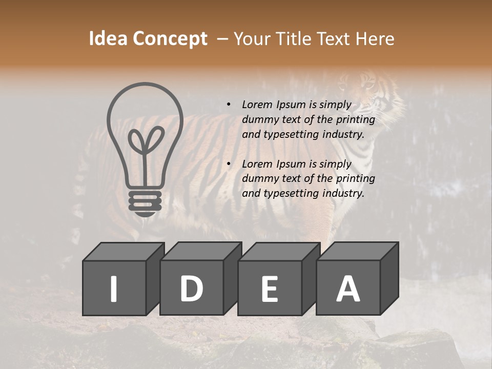 Striped Tiger PowerPoint Template