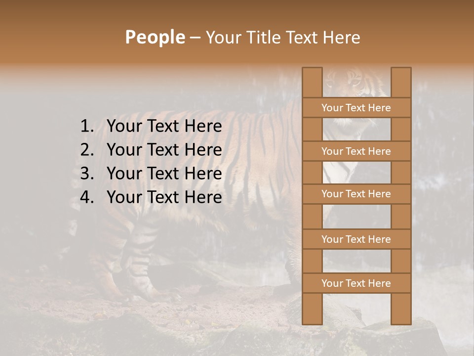 Striped Tiger PowerPoint Template