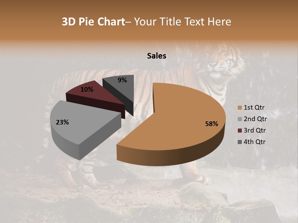 Striped Tiger PowerPoint Template