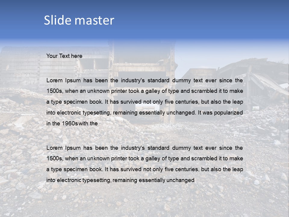Abandoned Down Office PowerPoint Template