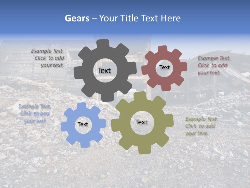 Abandoned Down Office PowerPoint Template