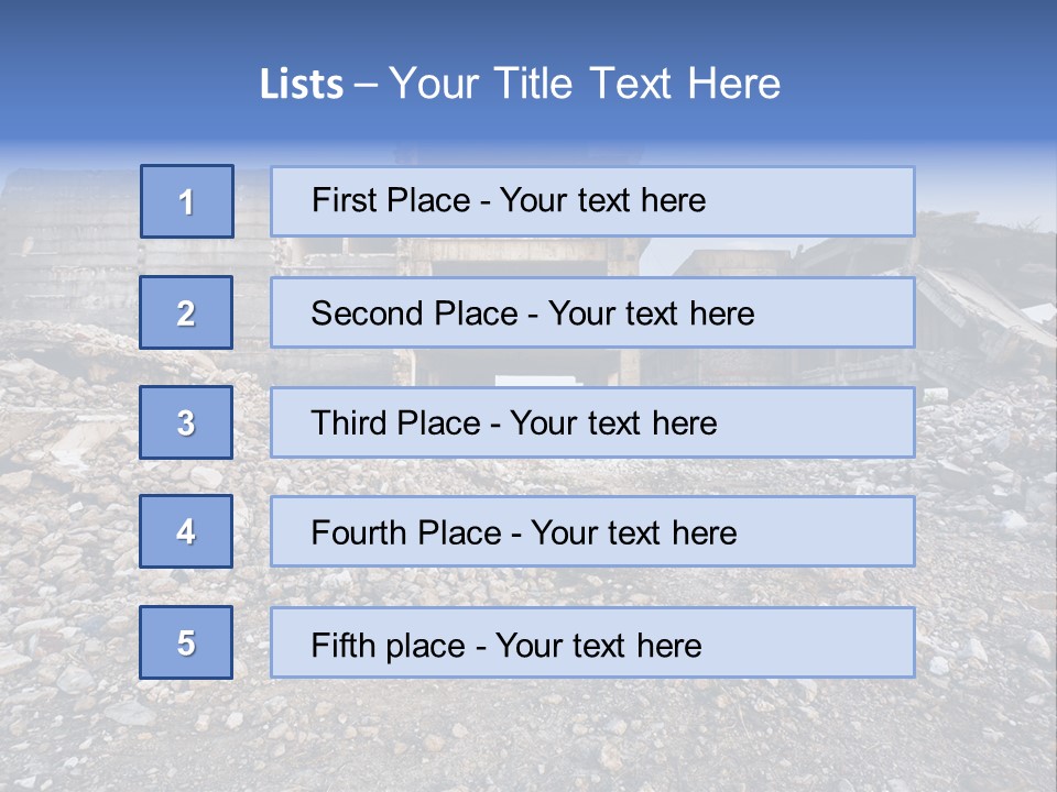 Abandoned Down Office PowerPoint Template