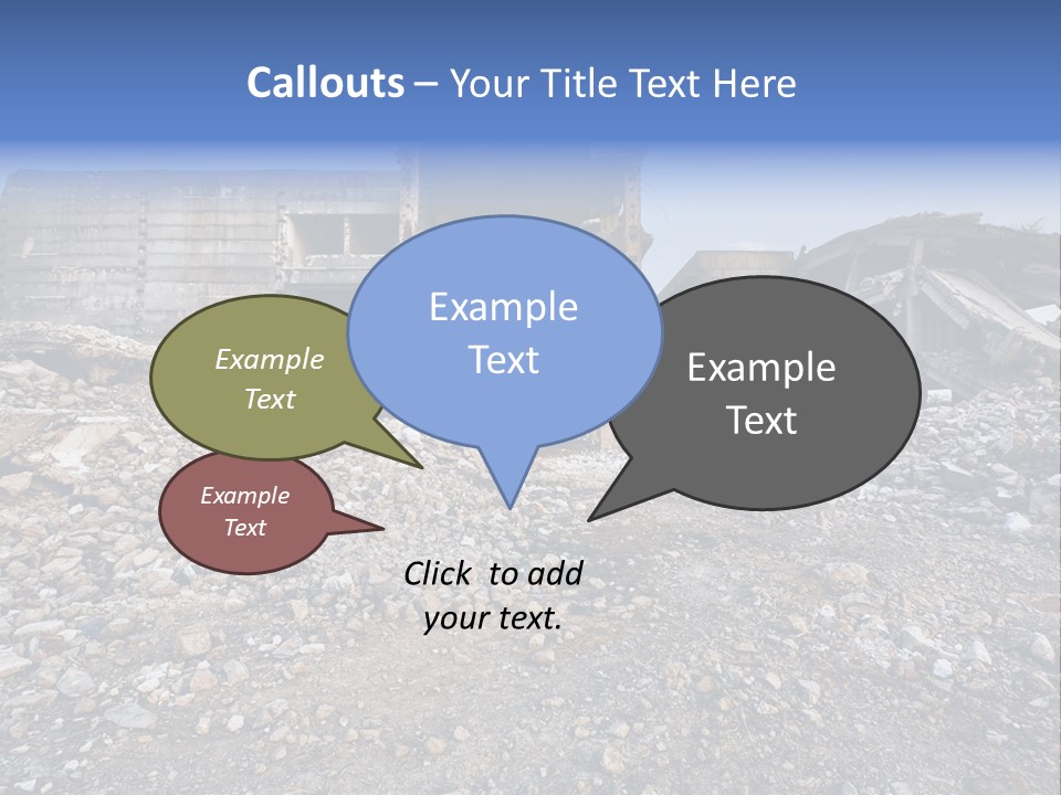 Abandoned Down Office PowerPoint Template