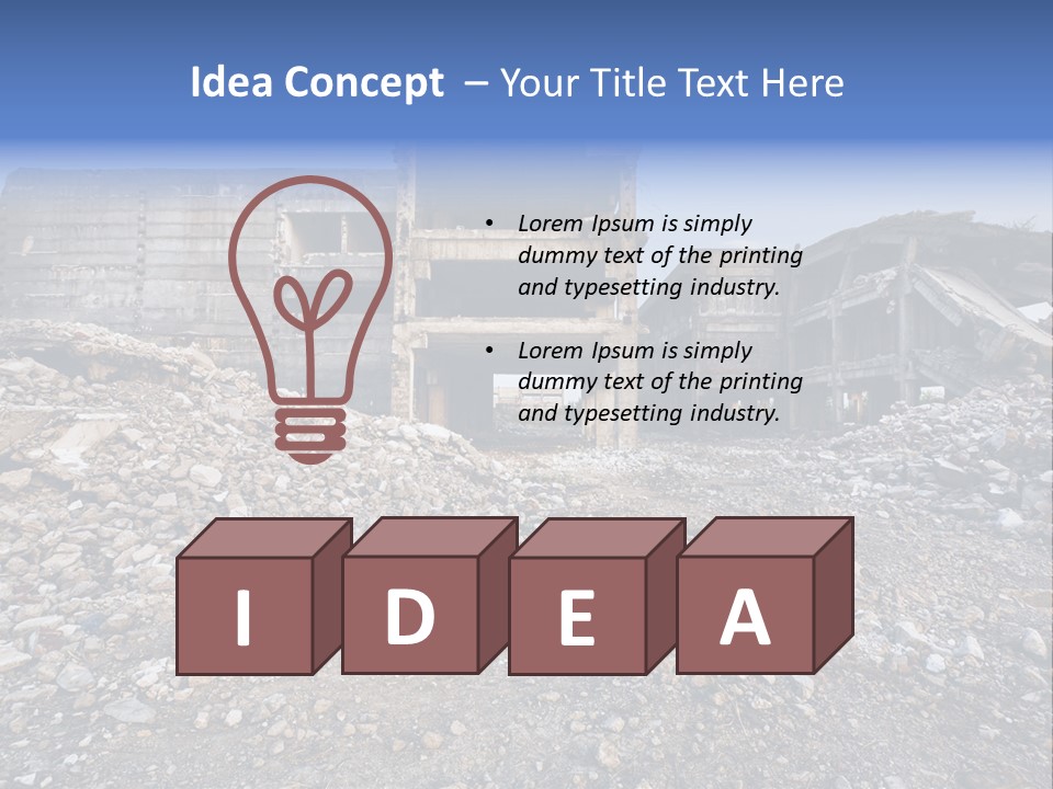 Abandoned Down Office PowerPoint Template