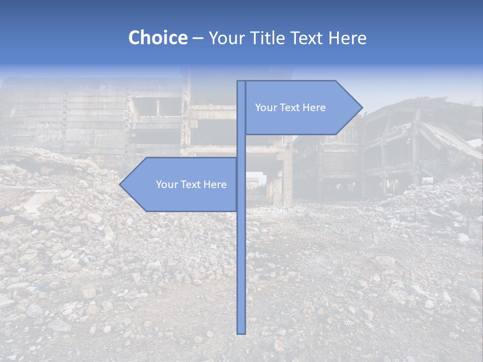 Abandoned Down Office PowerPoint Template