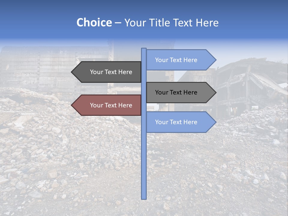 Abandoned Down Office PowerPoint Template