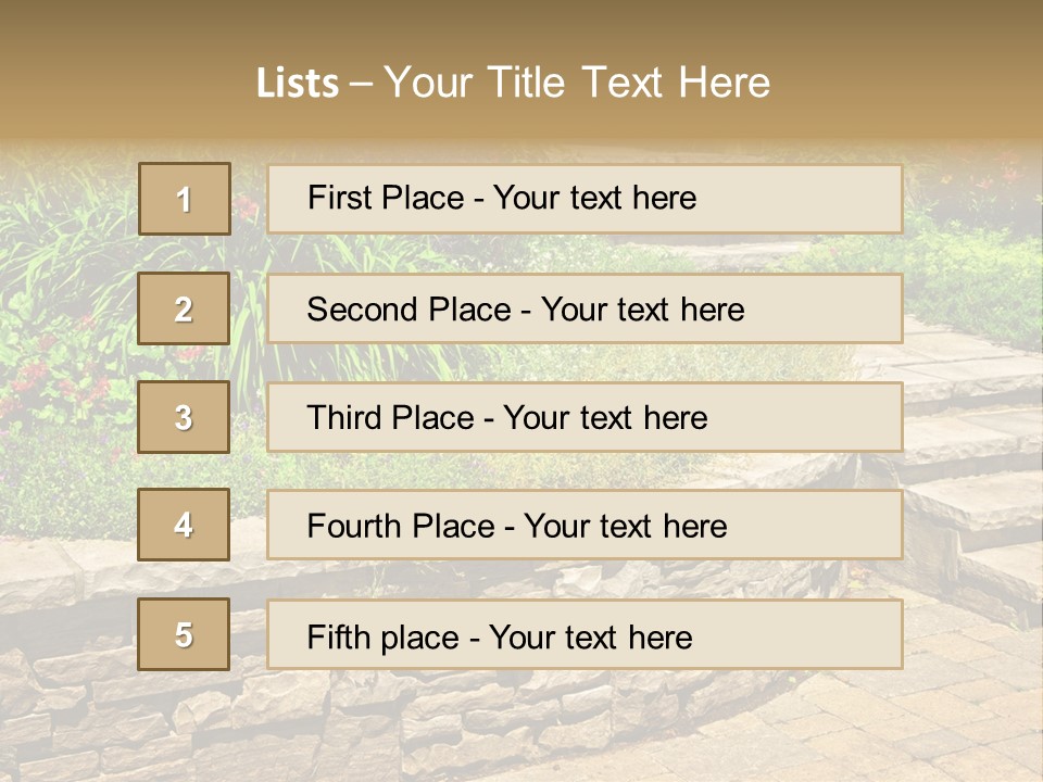 Stone Landscaping PowerPoint Template