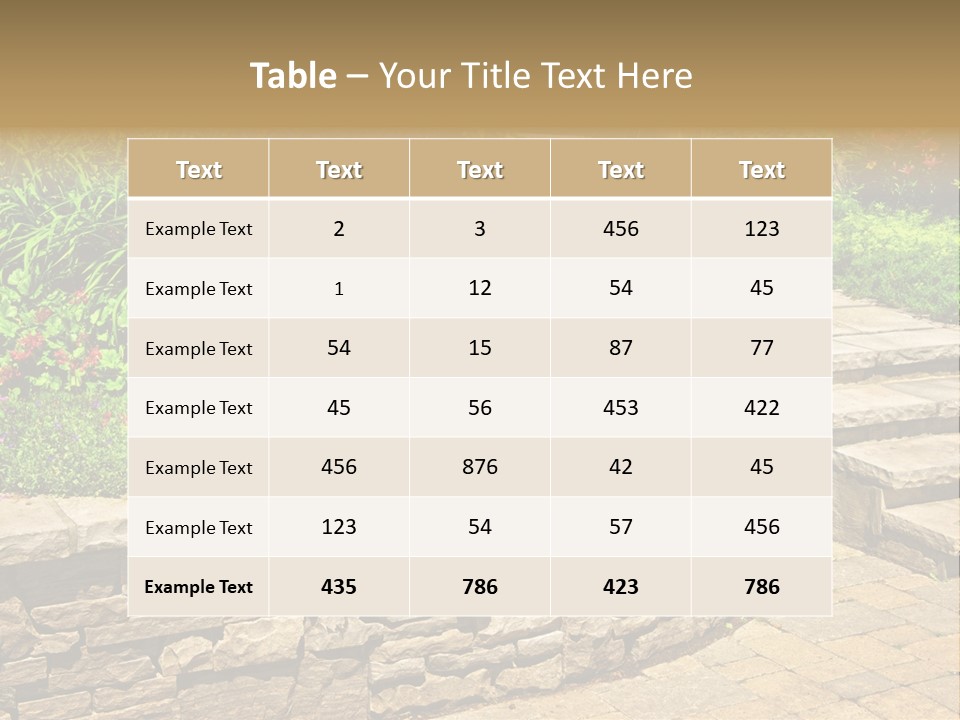 Stone Landscaping PowerPoint Template