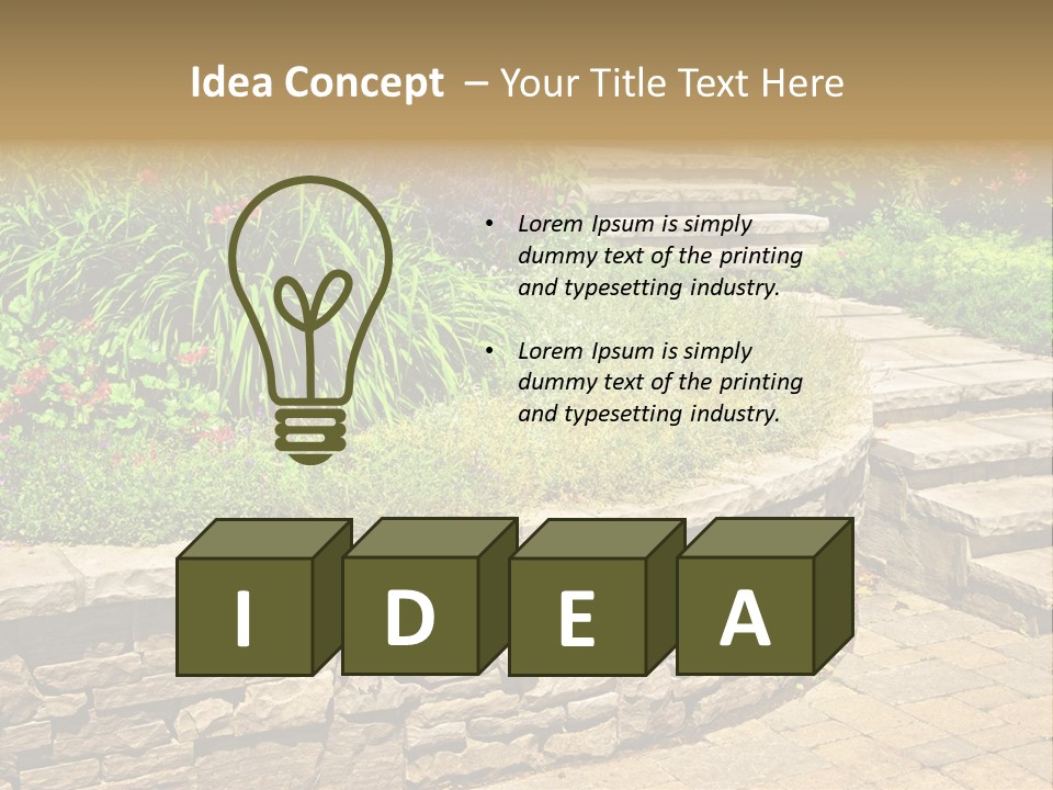 Stone Landscaping PowerPoint Template