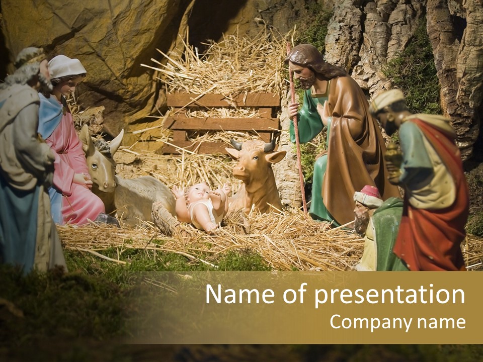 Christ Nativity PowerPoint Template