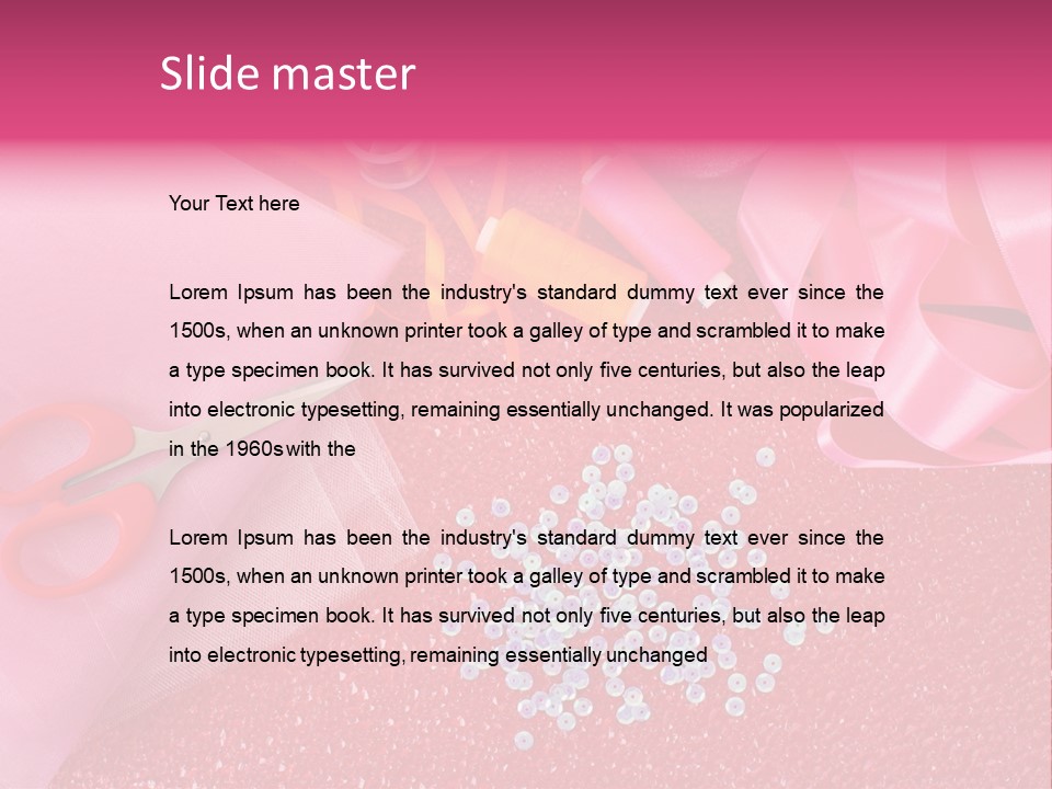 Tool Needlework Accessories PowerPoint Template