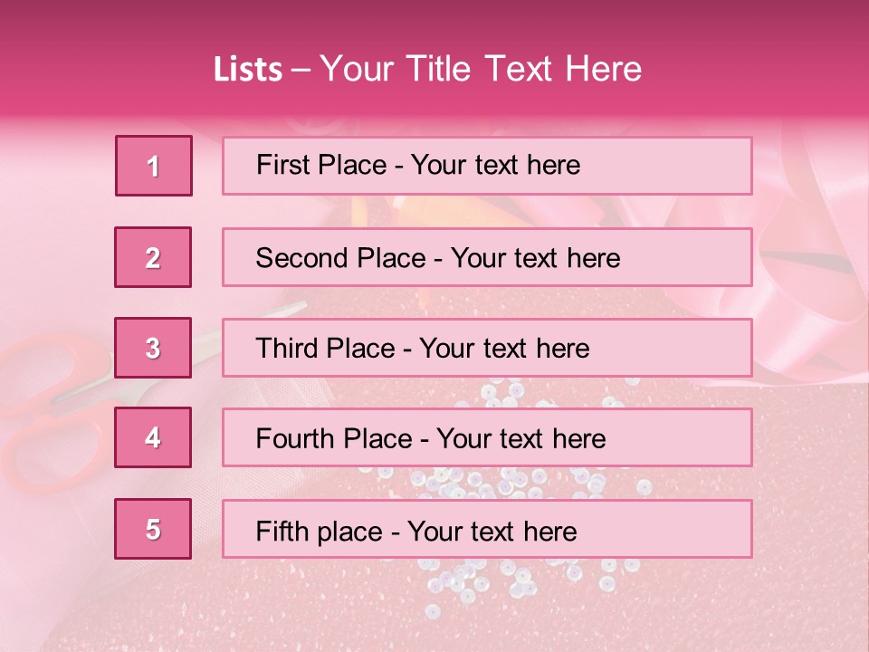 Tool Needlework Accessories PowerPoint Template