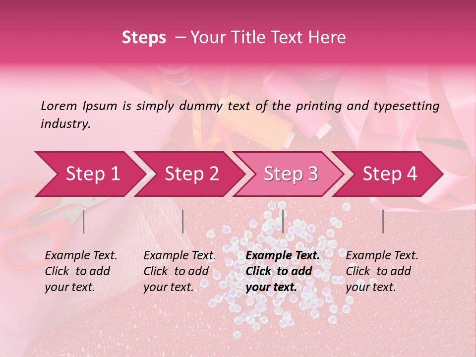 Tool Needlework Accessories PowerPoint Template