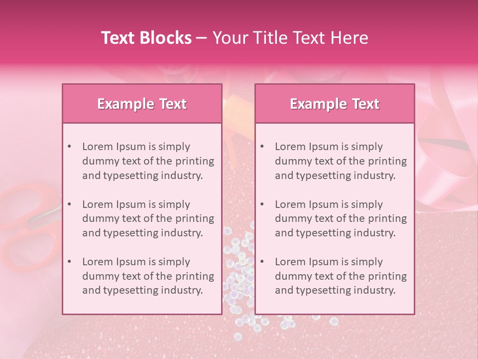 Tool Needlework Accessories PowerPoint Template