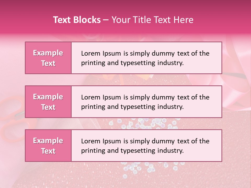 Tool Needlework Accessories PowerPoint Template