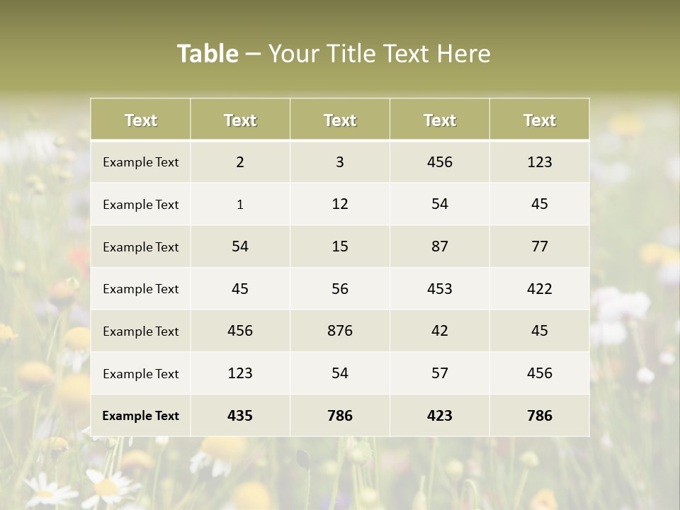 Meadow Flowers PowerPoint Template