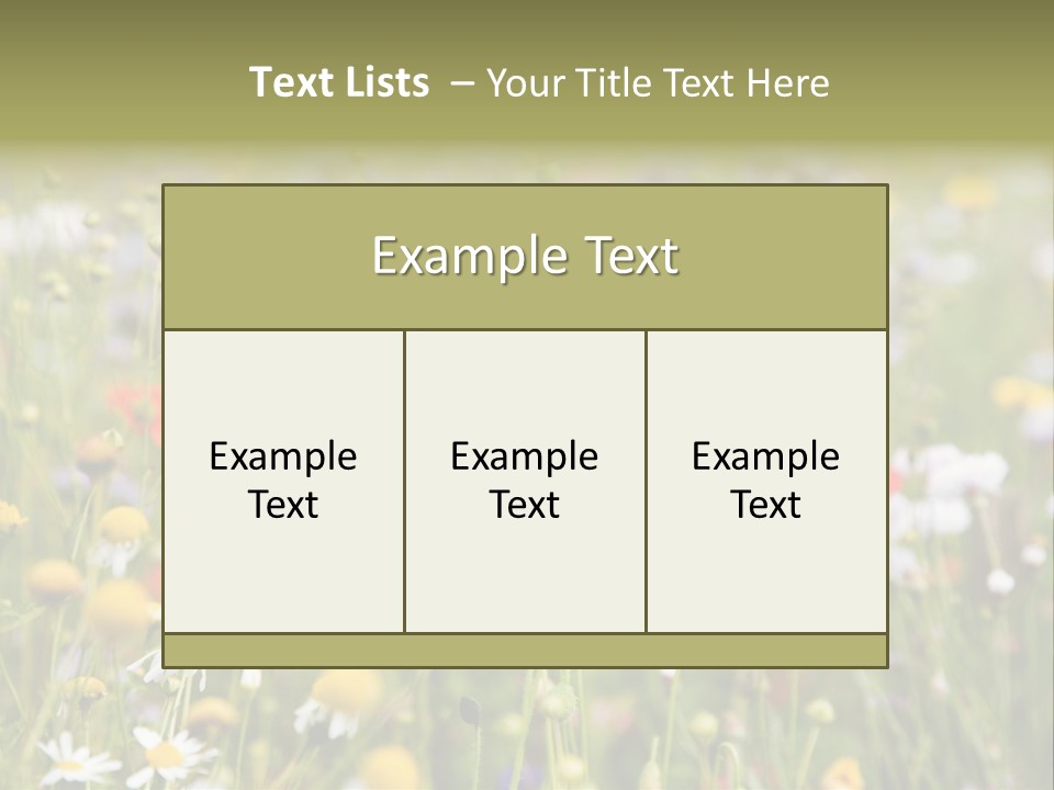 Meadow Flowers PowerPoint Template