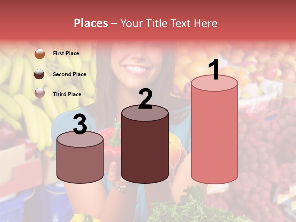 Woman Vegetables PowerPoint Template