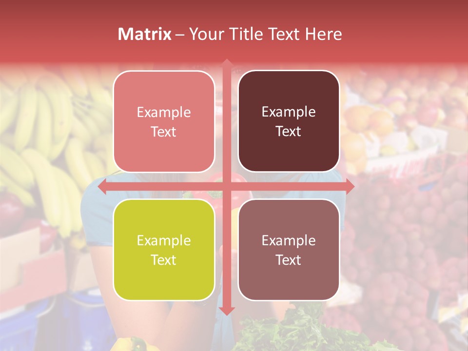 Woman Vegetables PowerPoint Template