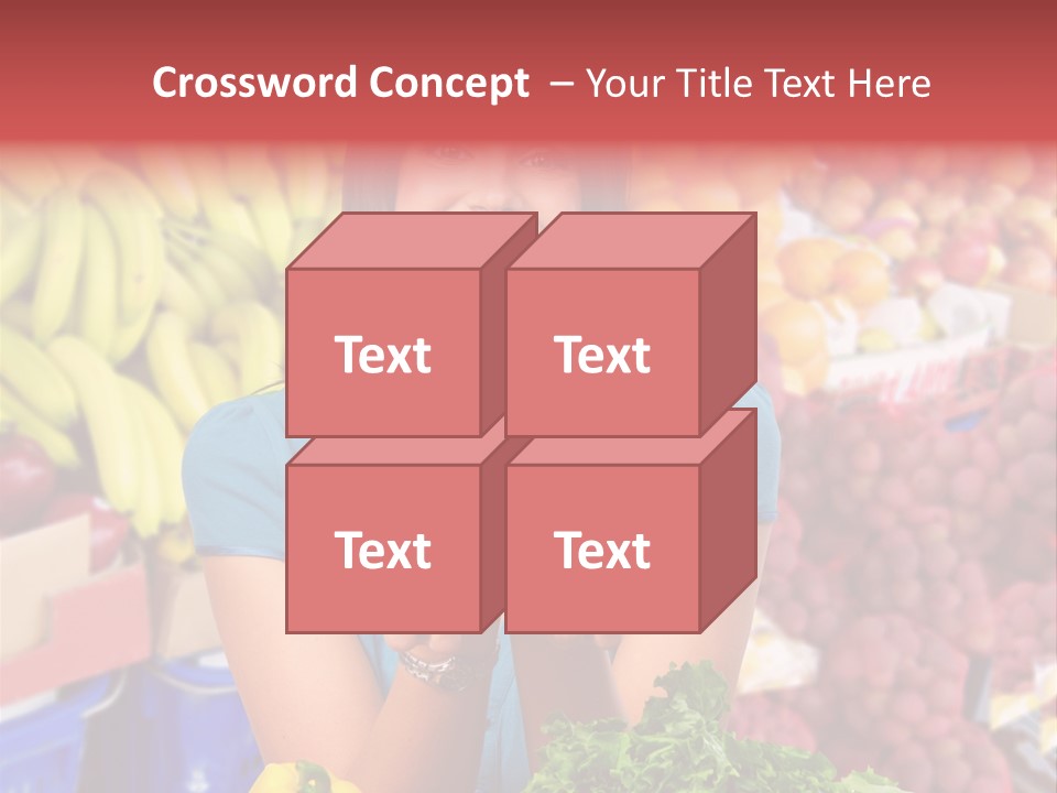 Woman Vegetables PowerPoint Template