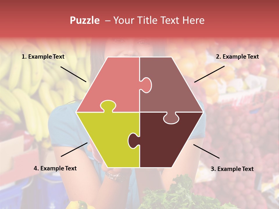 Woman Vegetables PowerPoint Template