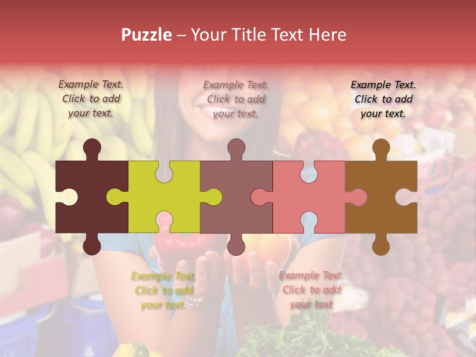 Woman Vegetables PowerPoint Template