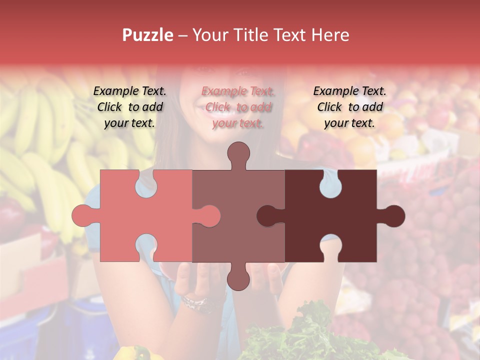 Woman Vegetables PowerPoint Template