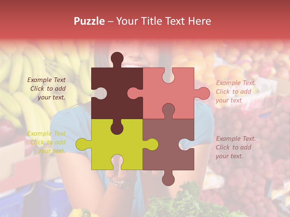 Woman Vegetables PowerPoint Template