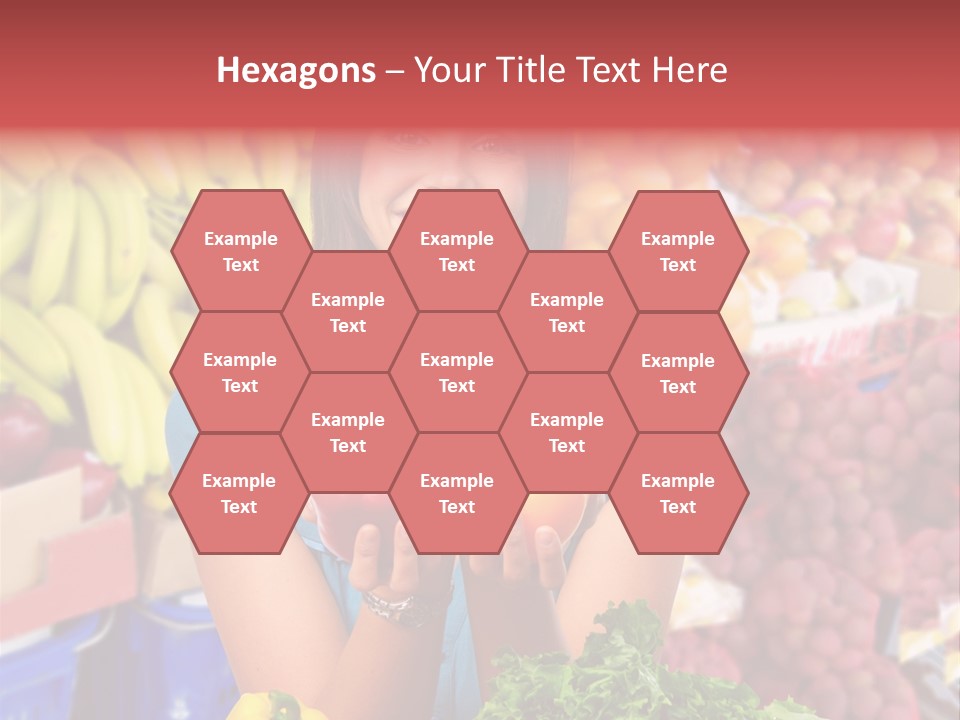 Woman Vegetables PowerPoint Template