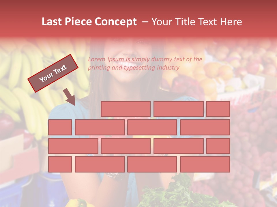 Woman Vegetables PowerPoint Template