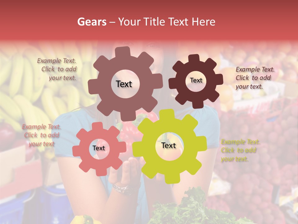 Woman Vegetables PowerPoint Template