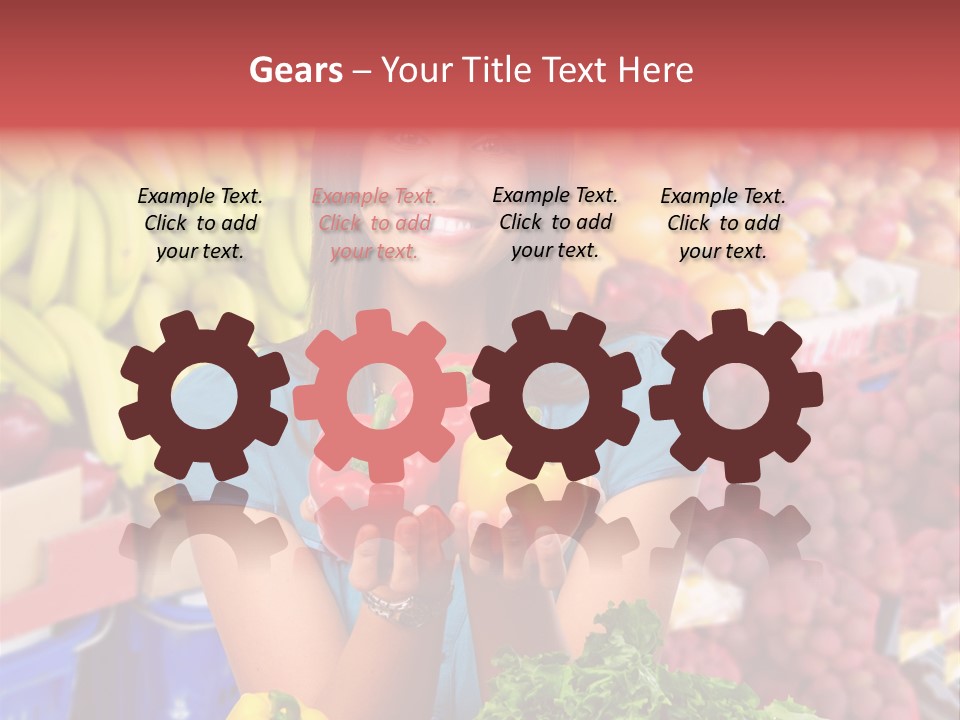 Woman Vegetables PowerPoint Template