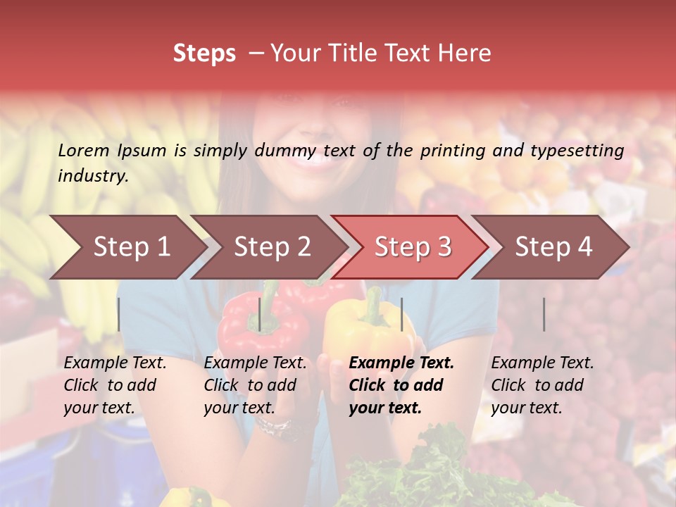 Woman Vegetables PowerPoint Template