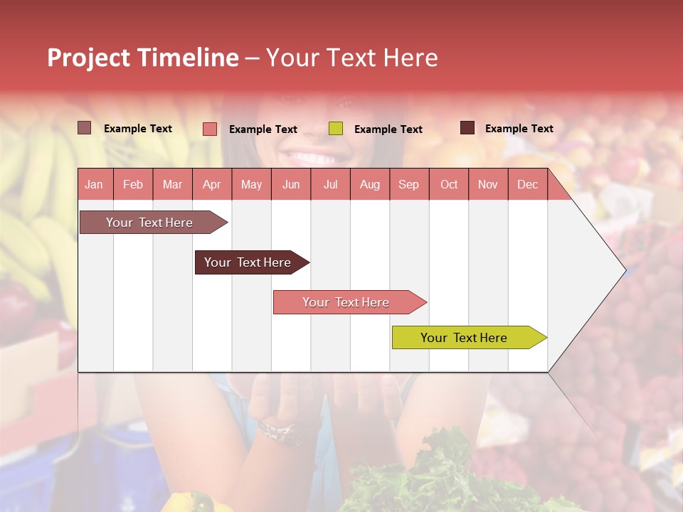 Woman Vegetables PowerPoint Template
