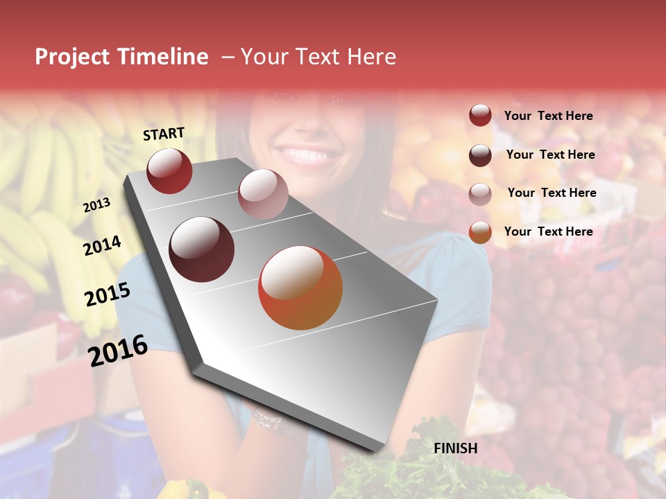 Woman Vegetables PowerPoint Template