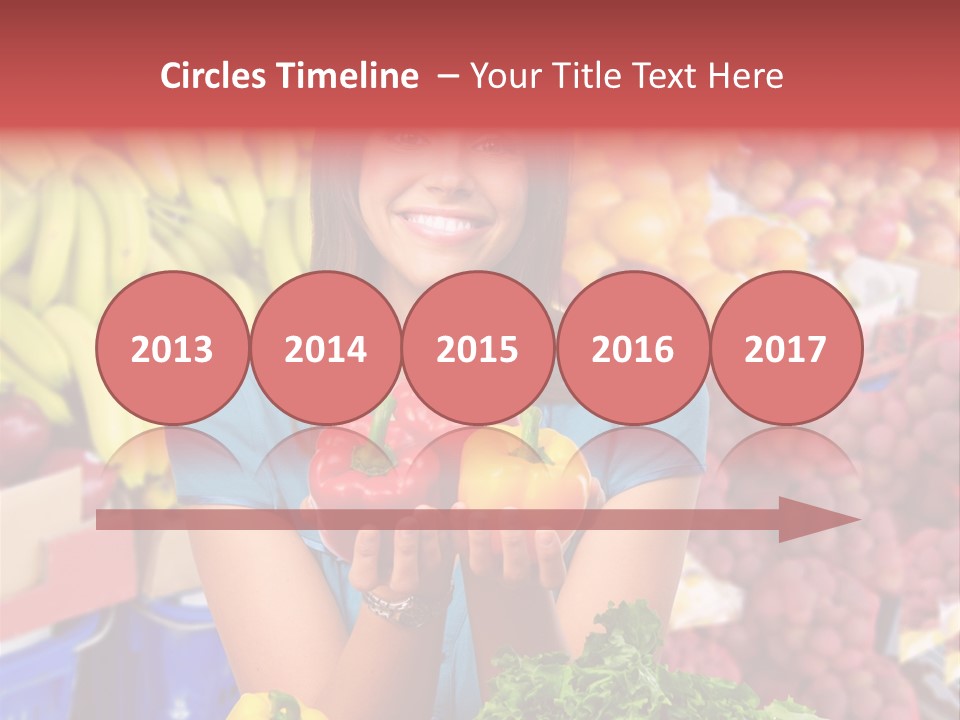 Woman Vegetables PowerPoint Template