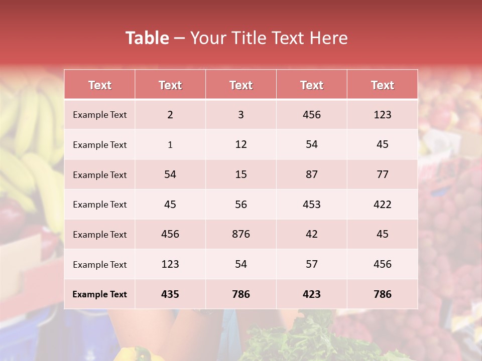 Woman Vegetables PowerPoint Template