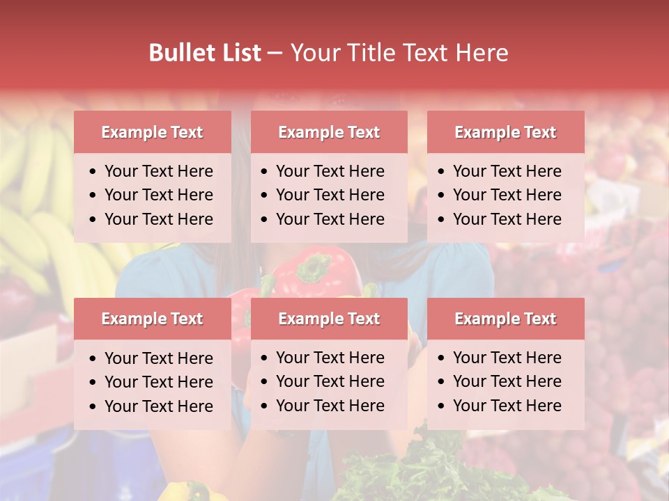 Woman Vegetables PowerPoint Template